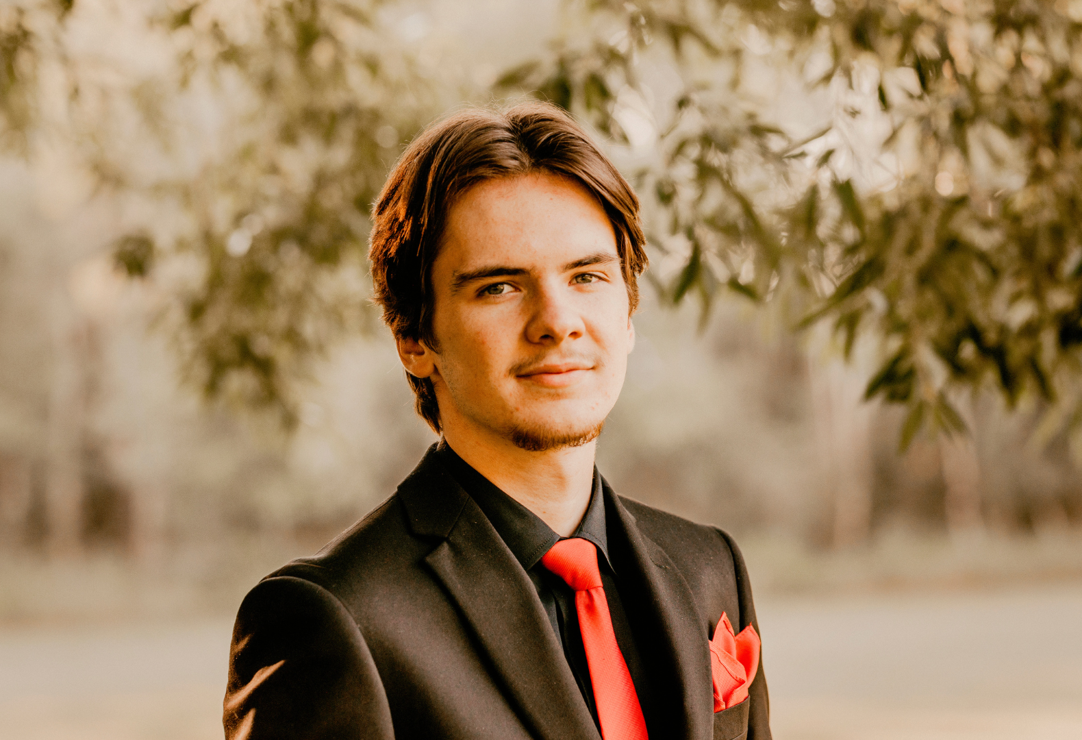 Laken Rein Standing With Edmonton City Background