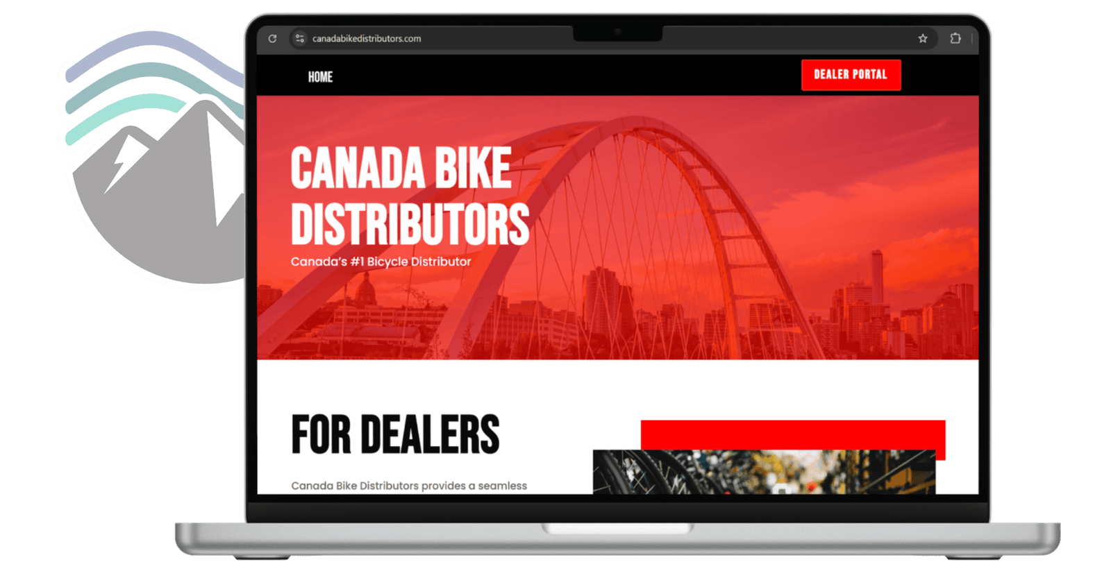 Canada_Bike_Distributors_Northern_Wave_Digital_Web_Design Laken Rein Standing With Edmonton City Background